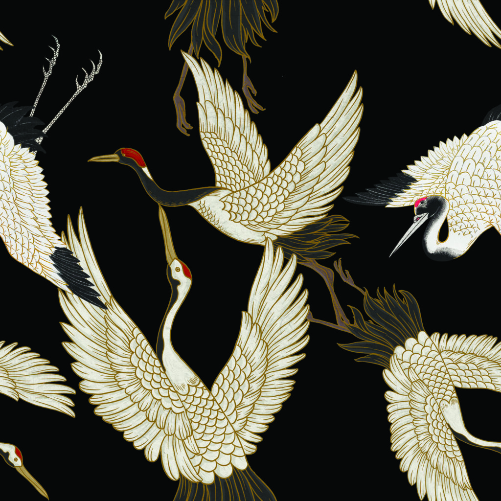 Herons - Wallpaper - KIKASWORKSHOP by Erika C Brothers