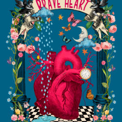 Brave Heart – Mexican Sacred Heart Art, Milagro Folk Art