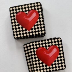 Red Heart Pop Art Coasters