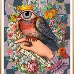 Me lo dijo un Pajarito, Surreal Bird Art with Floral Collage