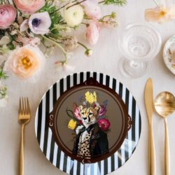 Society in Bloom - party plate Mr. Leopard