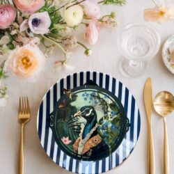 Society in Bloom - party plate Mr. Peacock