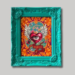 Love yourself Art Print in Ornate Wood Frame