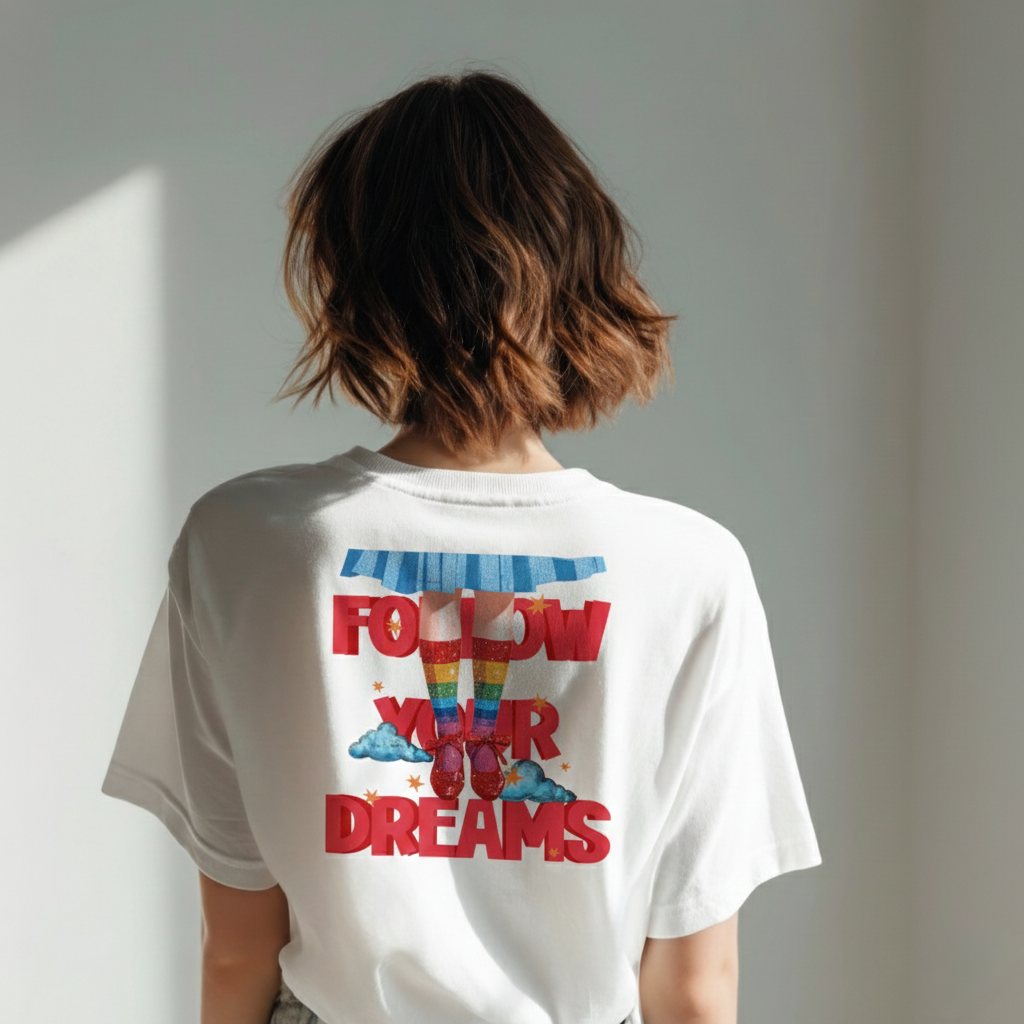 Follow Your Dreams Shirt, Rainbow Socks Graphic Tee, Wizard Inspired Tee