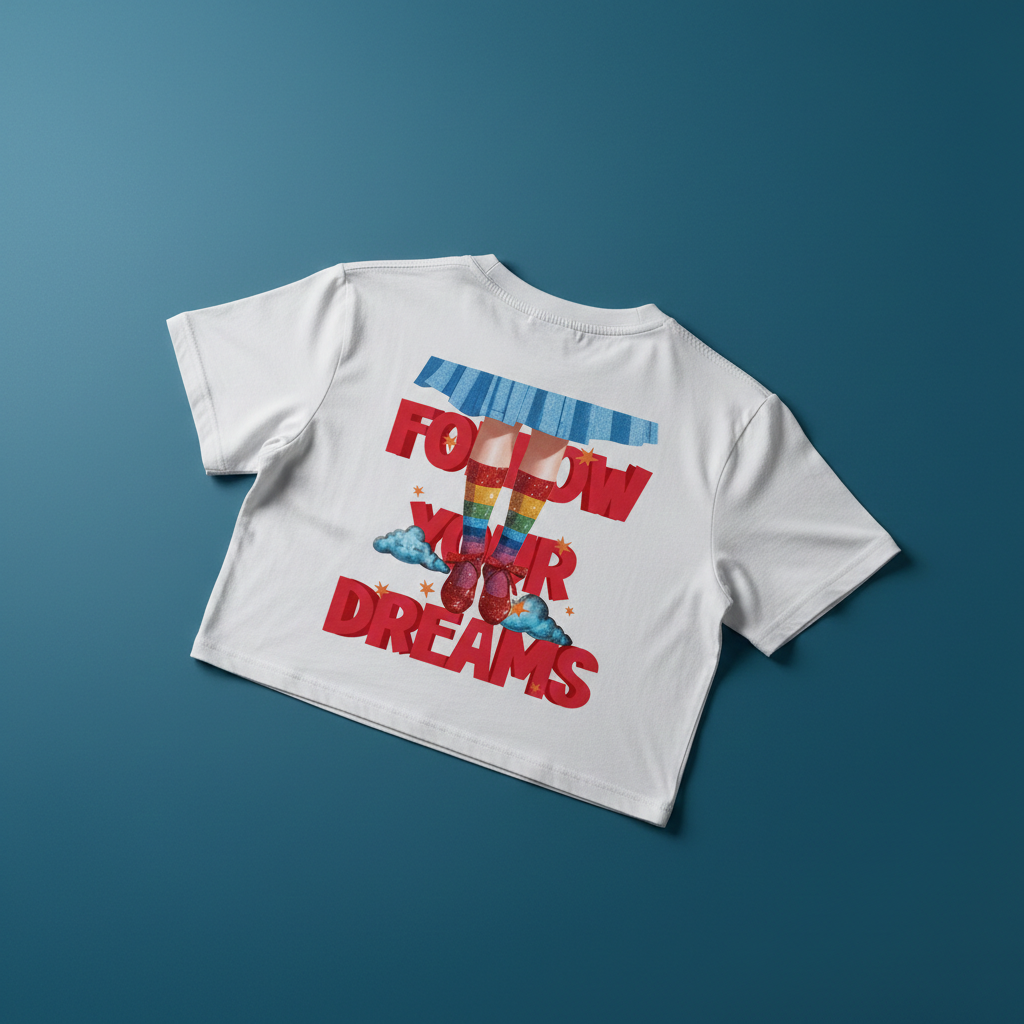 Follow Your Dreams Shirt, Rainbow Socks Graphic Tee, Wizard Inspired Tee - Image 2