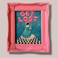 Get Lost – Surreal Astronaut Framed Wall Art